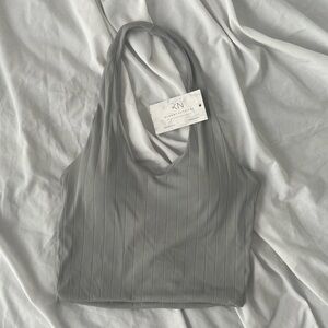 NWT Klassy Network Gray Halter Brami Tank Top